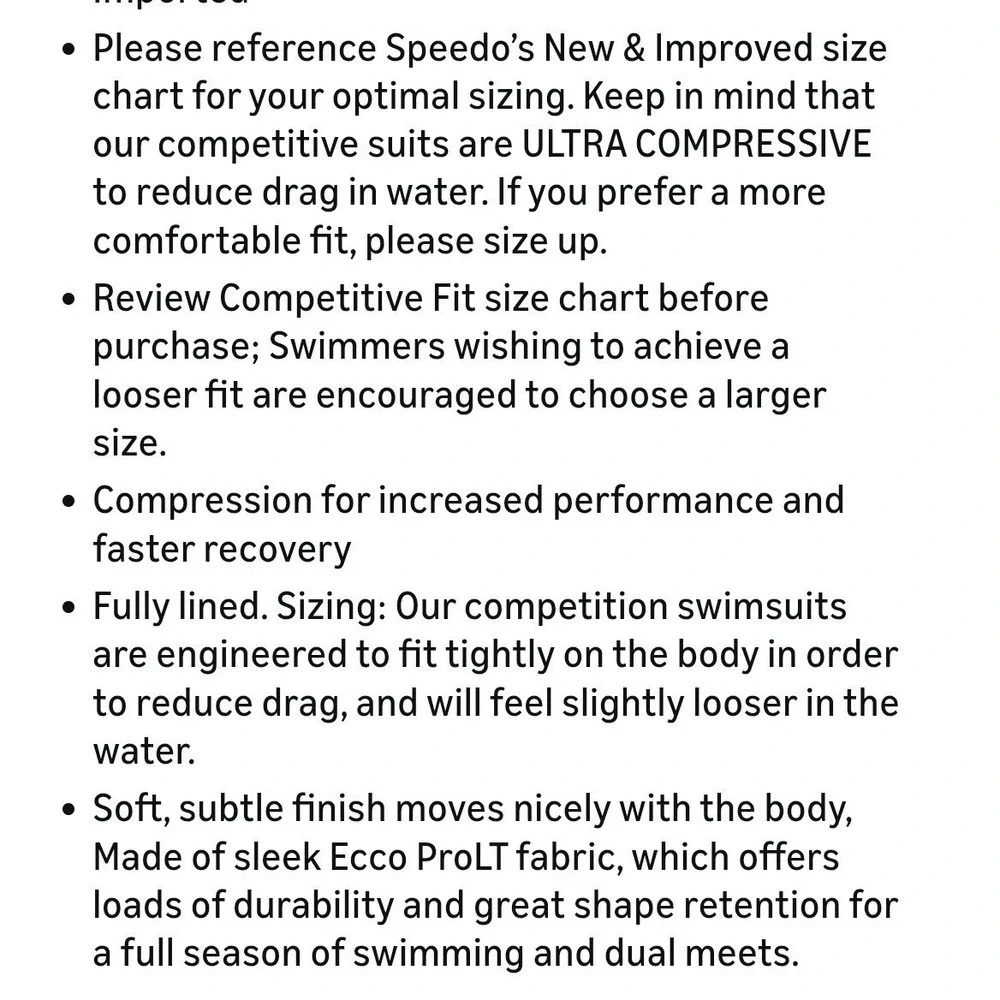 Speedo prolt competition